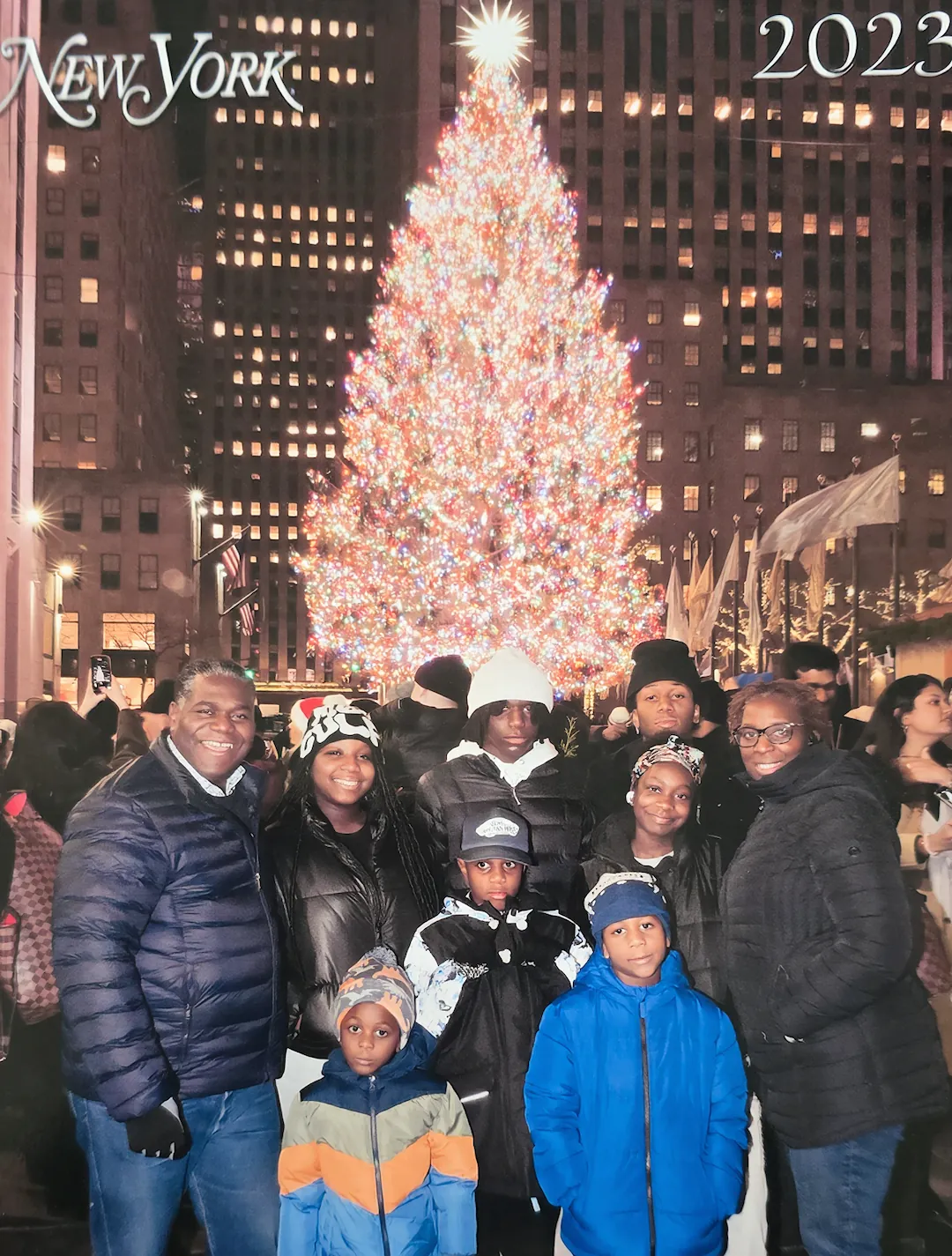 Kimble Lewis and family in New York City, 2023